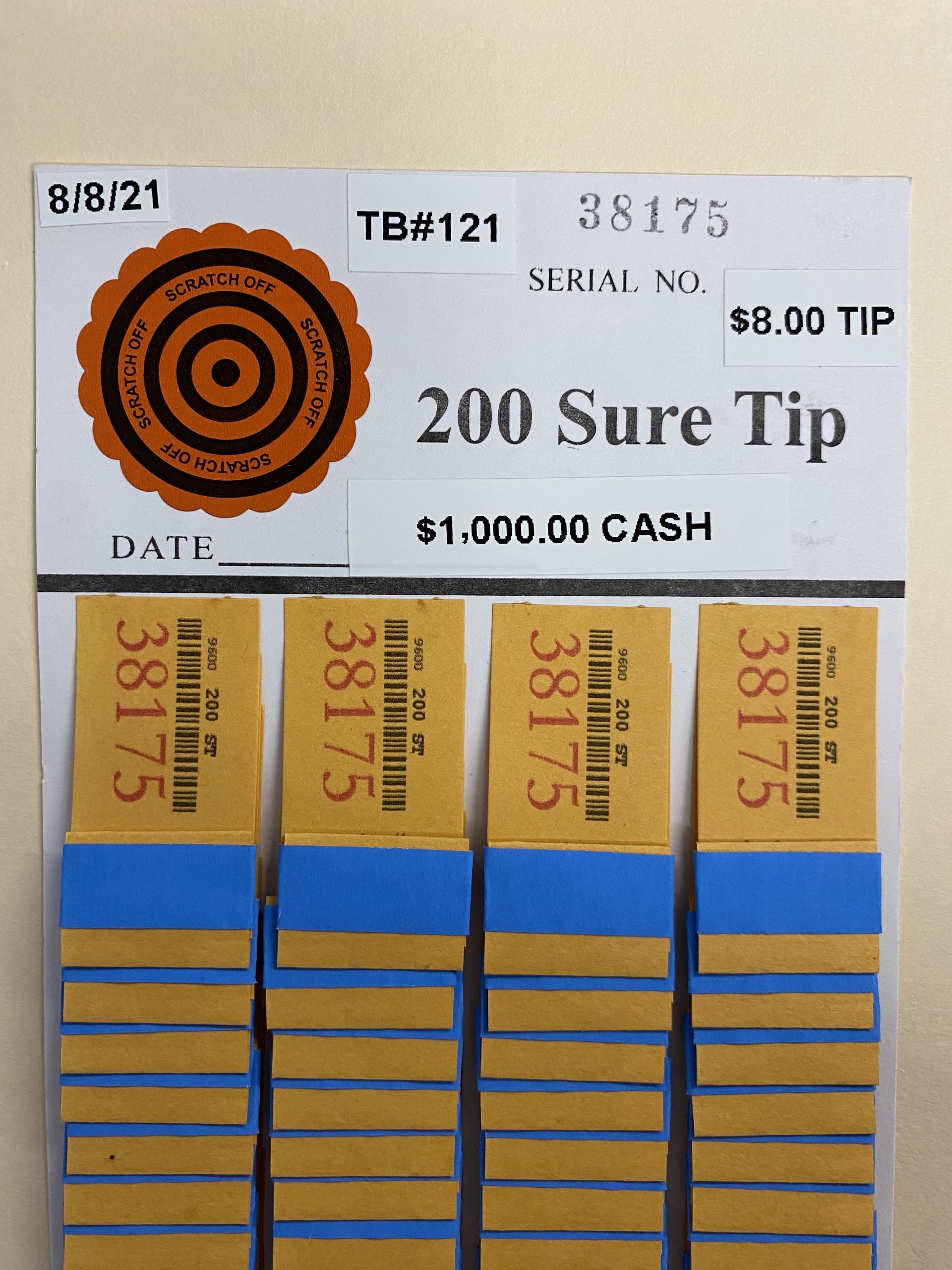 RAFFLE #121-38175 "CHEAP CHANCE AT $1,000.00 CASH" (200 chances @ $8.00 ea.) - Image 2