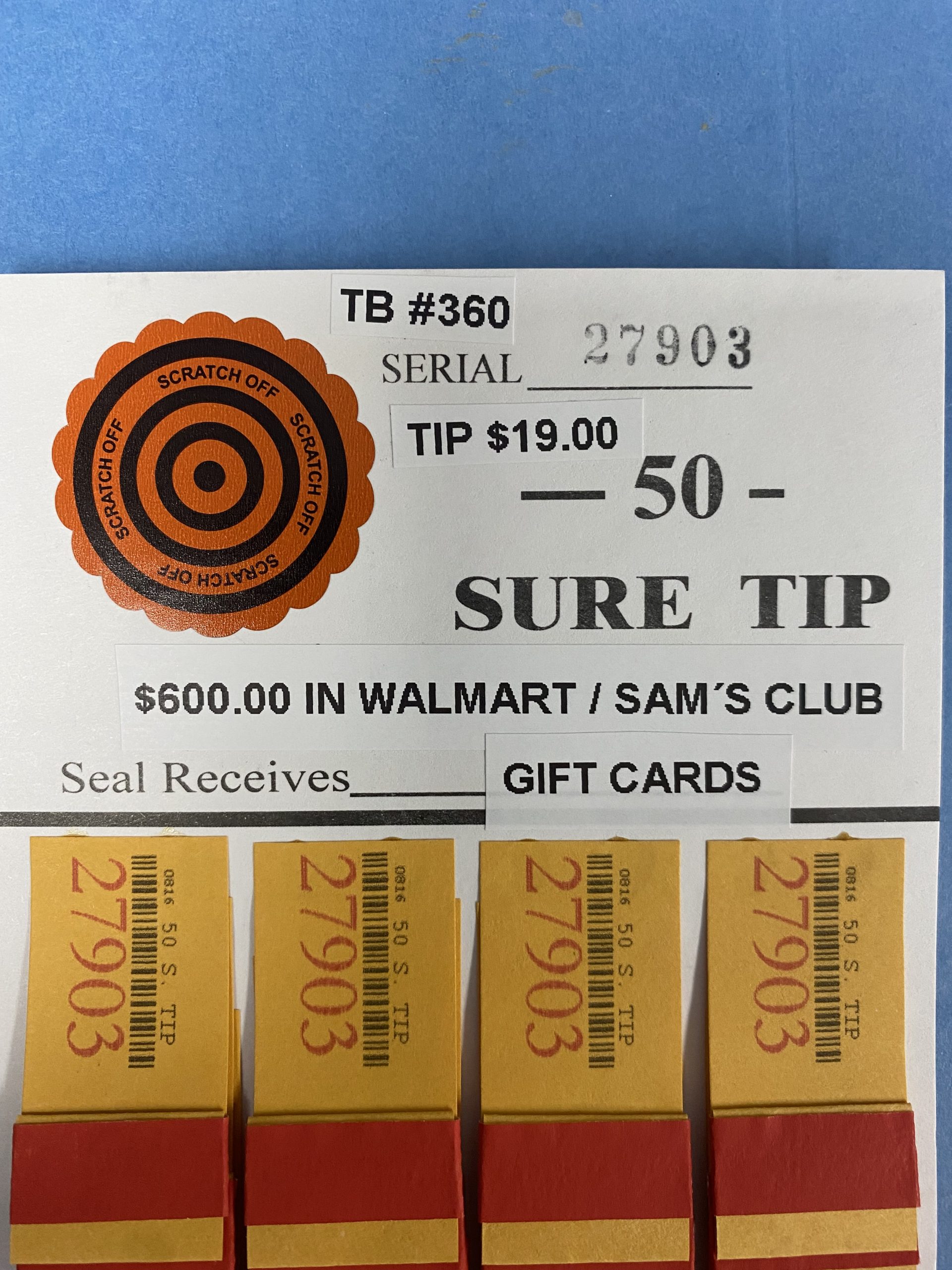#360-27903 "NEED SOMETHING" $600.00 IN WALMART / SAM'S CLUB GIFT CARDS (50 chances @ $19.00 ea.) - Image 2